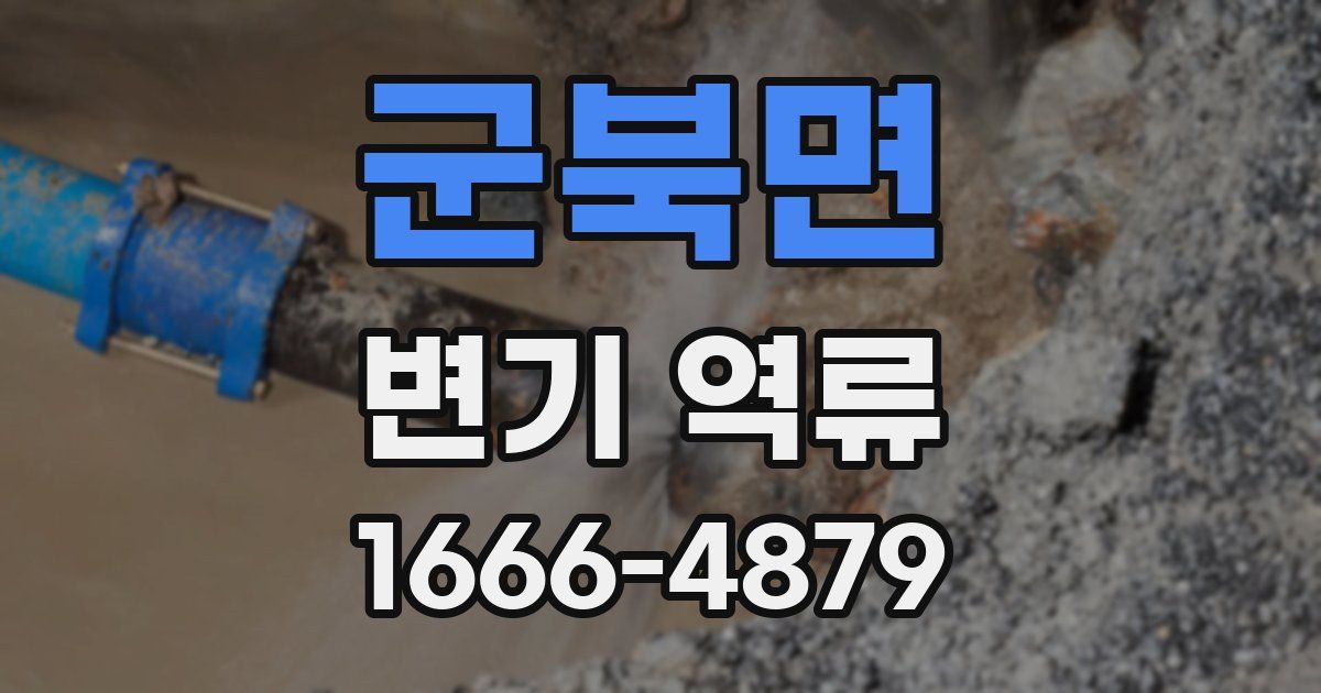 군북면 변기 역류