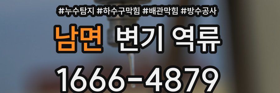 남면 변기 역류
