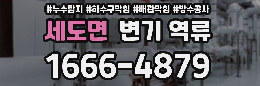 세도면 변기 역류