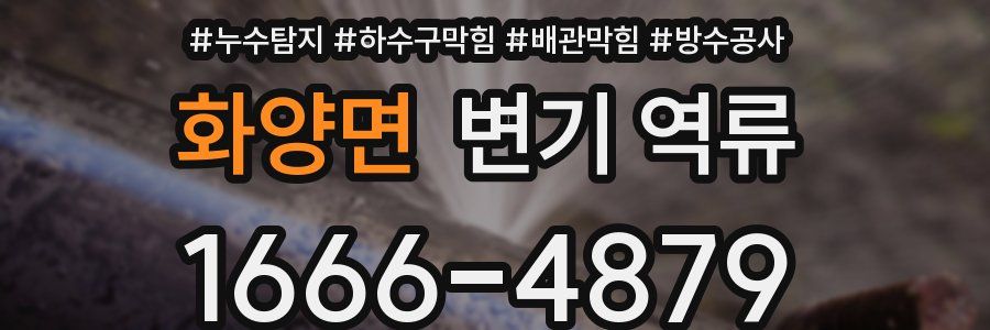 화양면 변기 역류