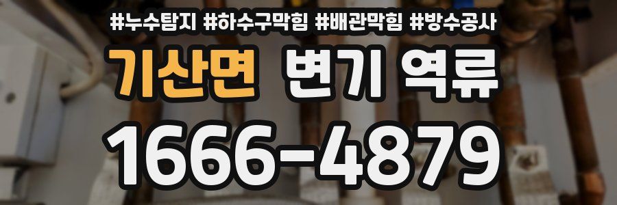 기산면 변기 역류