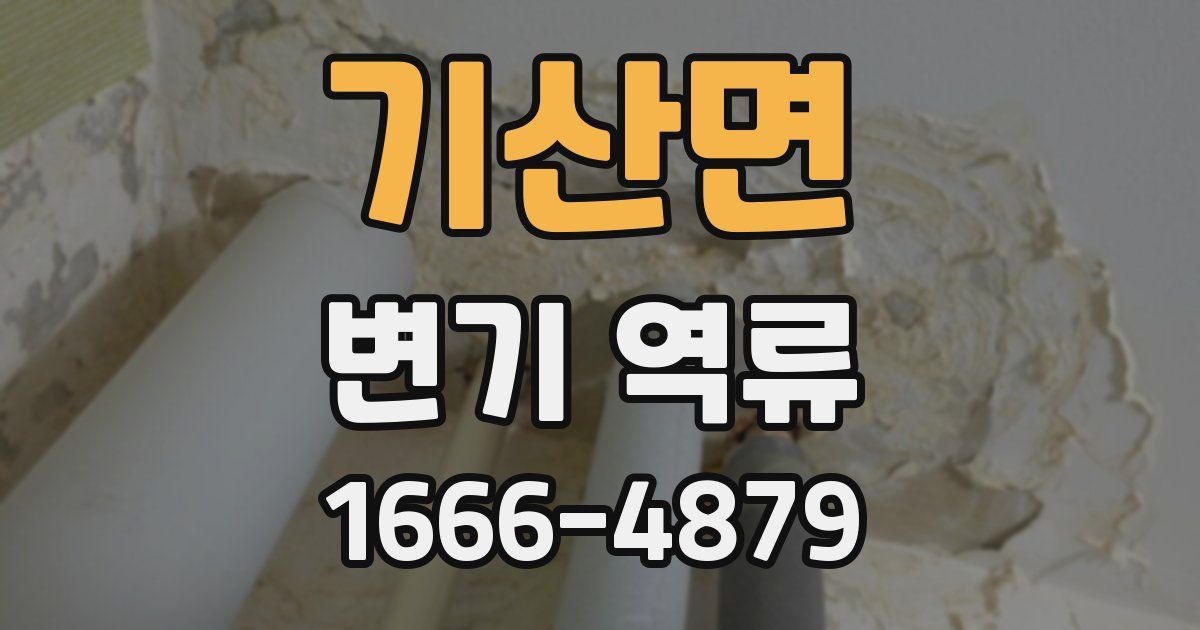 기산면 변기 역류