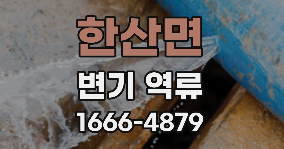 한산면 변기 역류