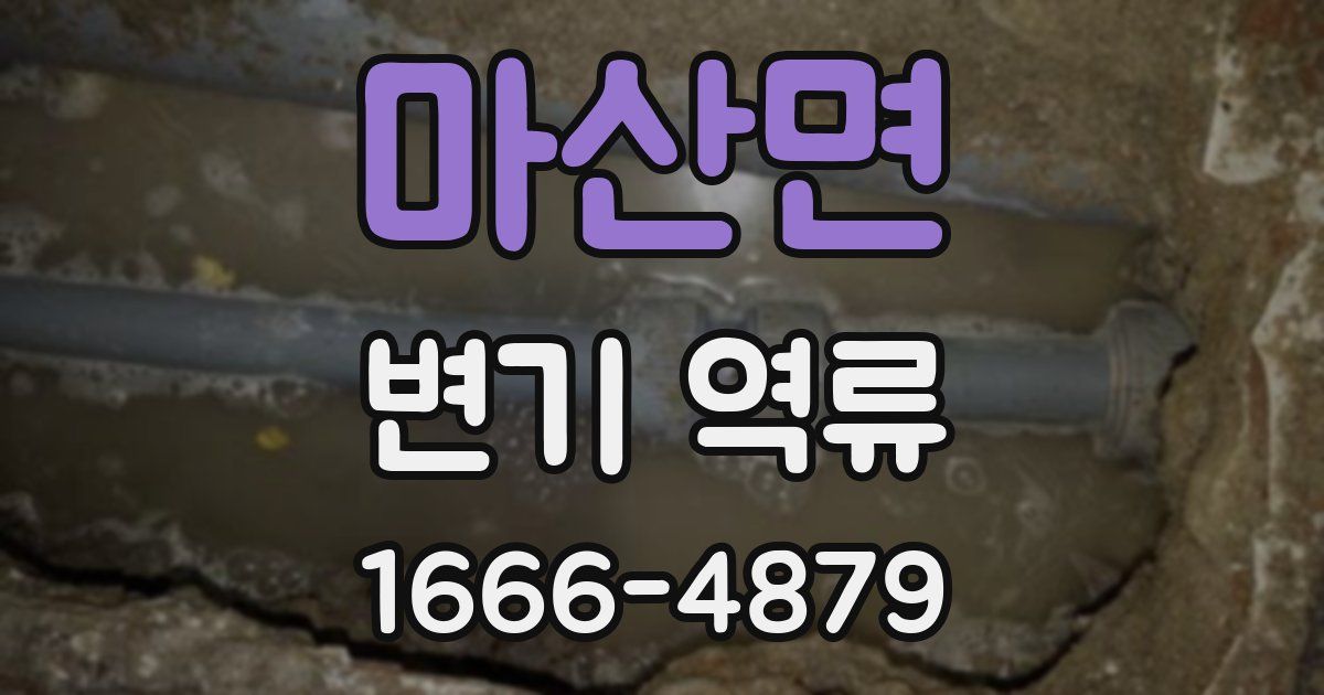 마산면 변기 역류