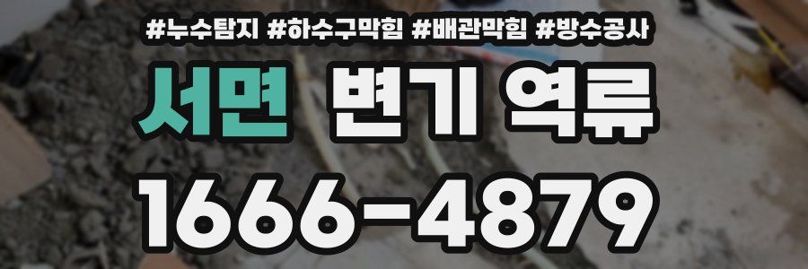 서면 변기 역류