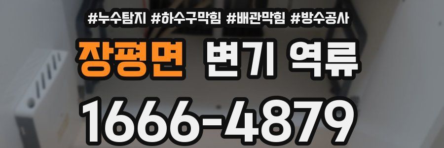 장평면 변기 역류