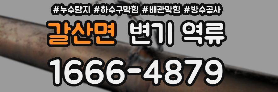 갈산면 변기 역류