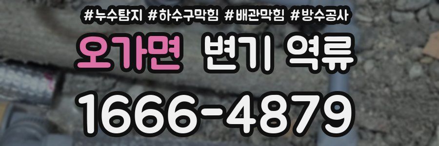 오가면 변기 역류