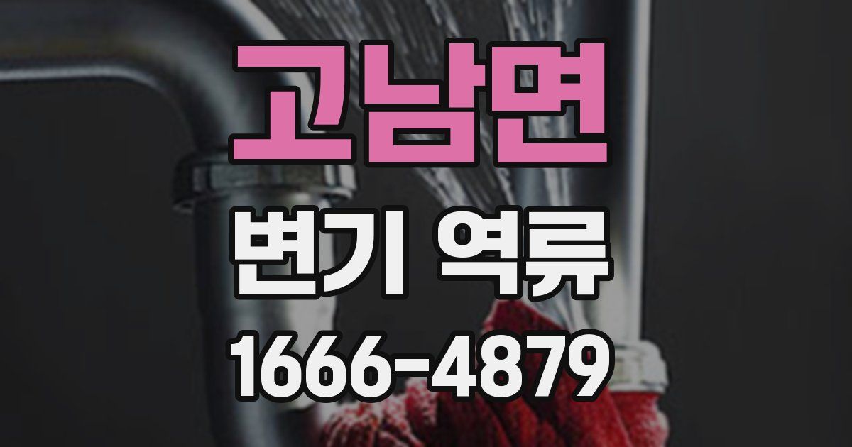 고남면 변기 역류