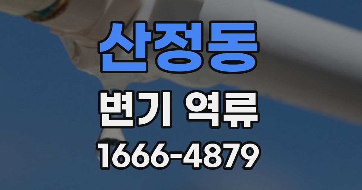 산정동 변기 역류
