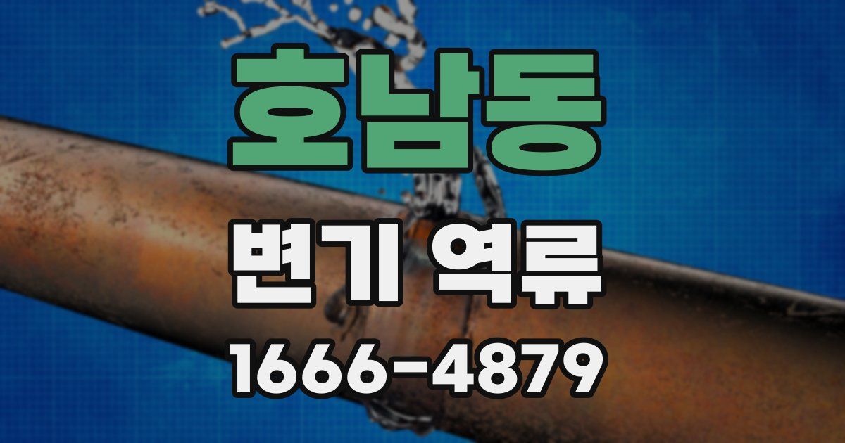 호남동 변기 역류