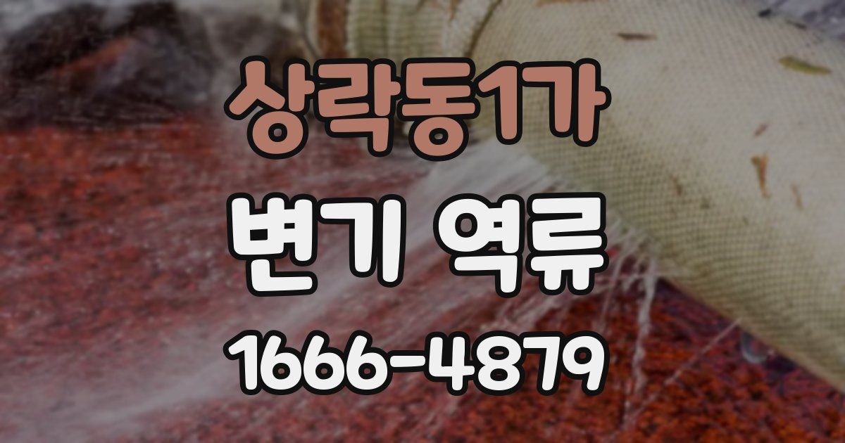 상락동1가 변기 역류