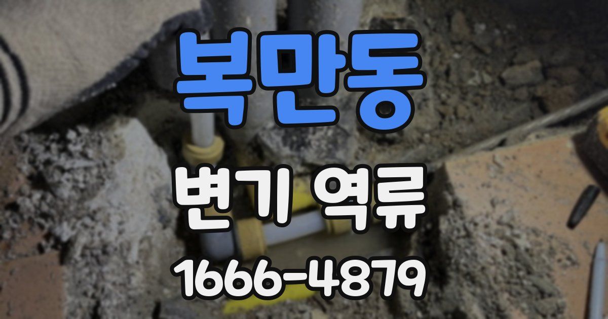 복만동 변기 역류
