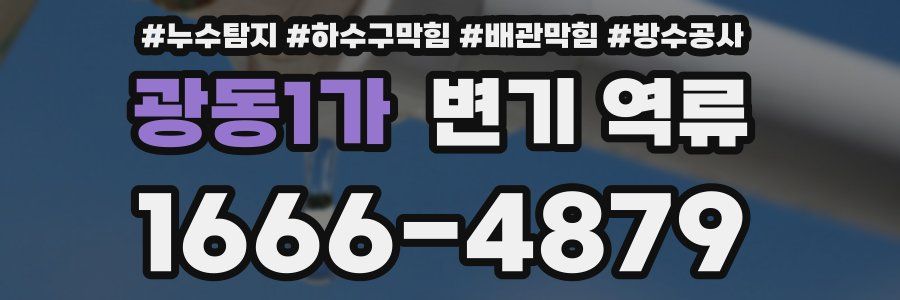 광동1가 변기 역류