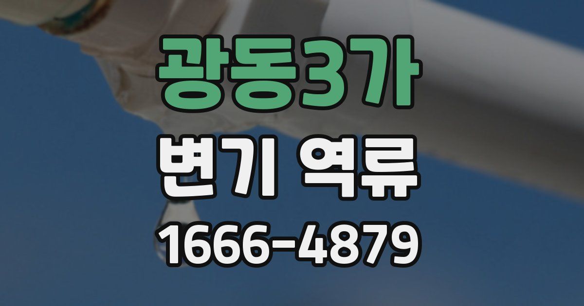 광동3가 변기 역류