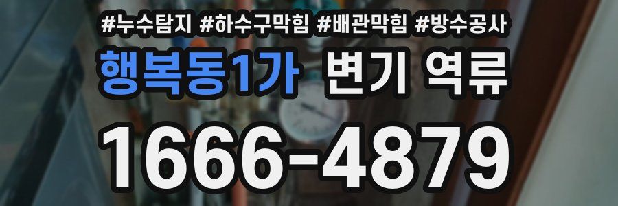 행복동1가 변기 역류