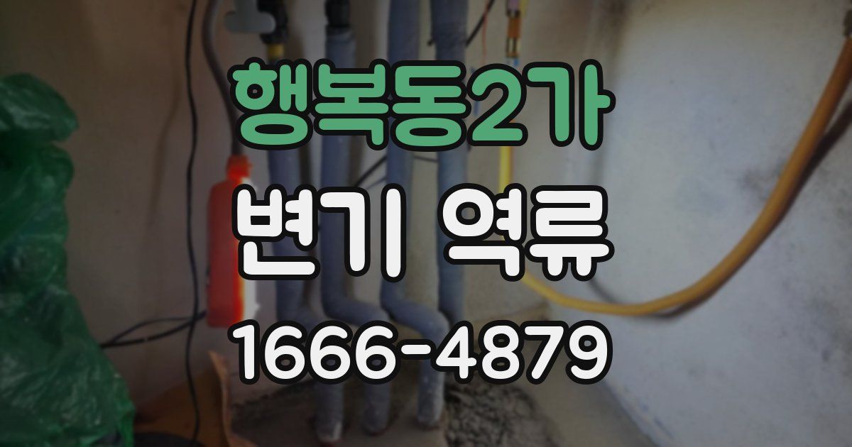행복동2가 변기 역류