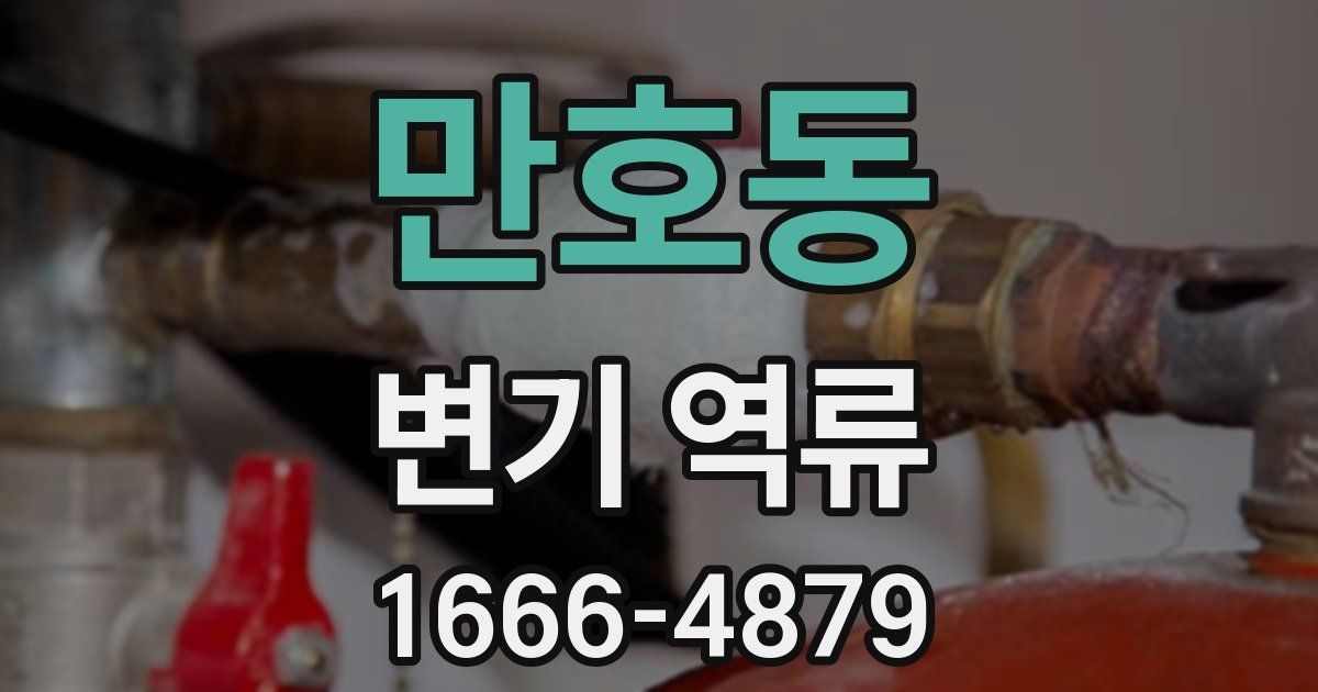 만호동 변기 역류