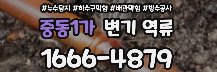 중동1가 변기 역류