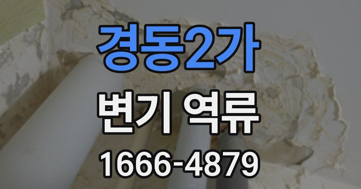 경동2가 변기 역류