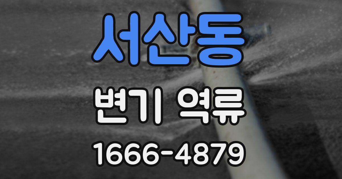 서산동 변기 역류