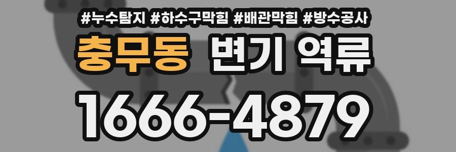 충무동 변기 역류