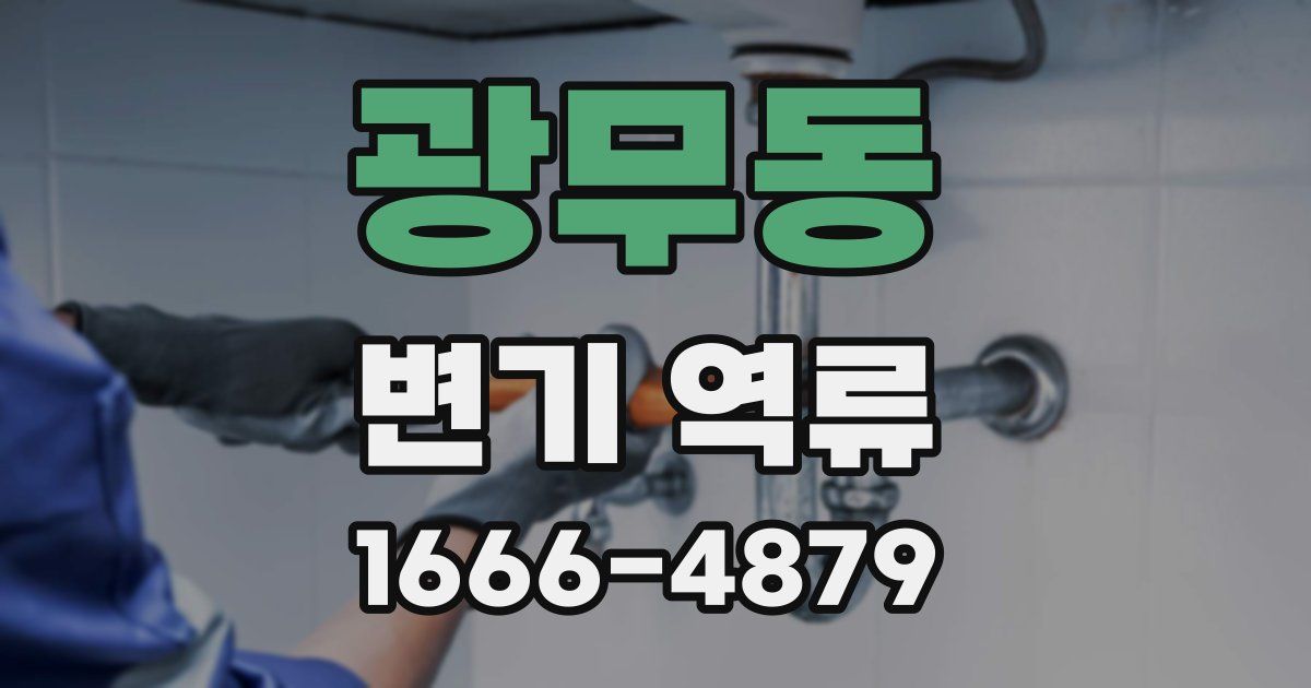 광무동 변기 역류