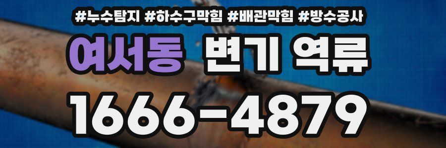 여서동 변기 역류