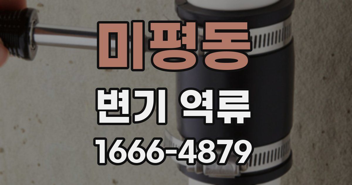미평동 변기 역류