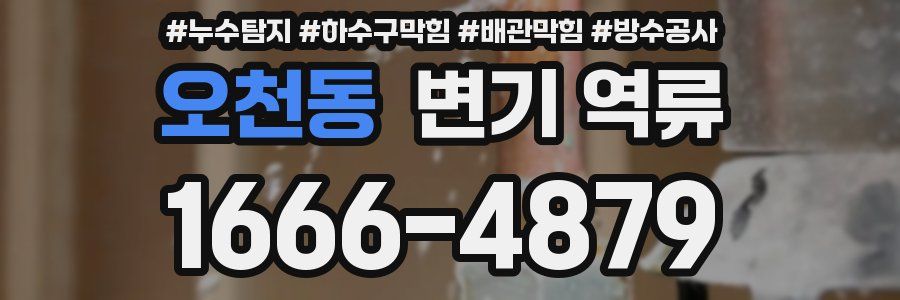 오천동 변기 역류