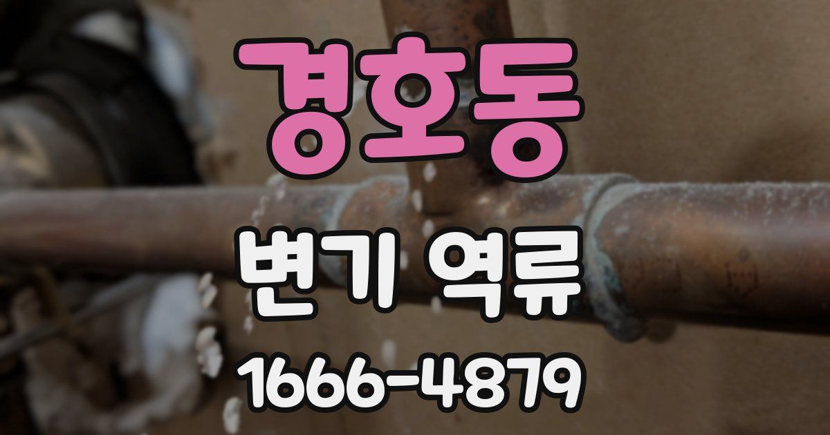 경호동 변기 역류