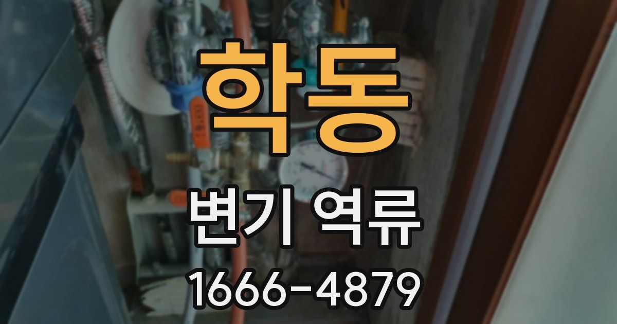 학동 변기 역류