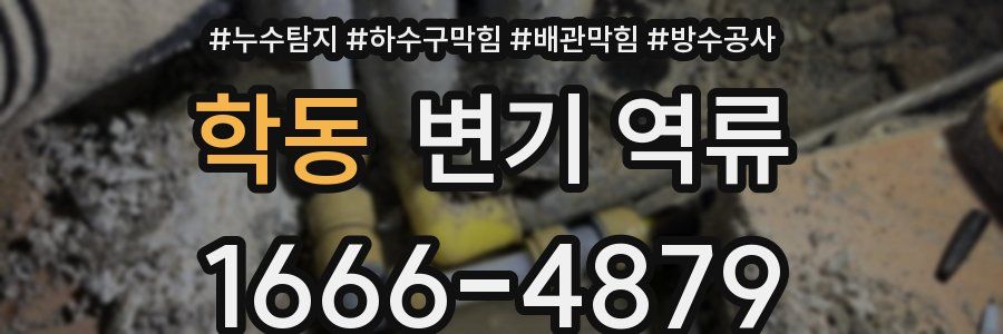 학동 변기 역류