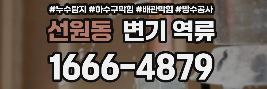 선원동 변기 역류