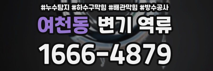 여천동 변기 역류