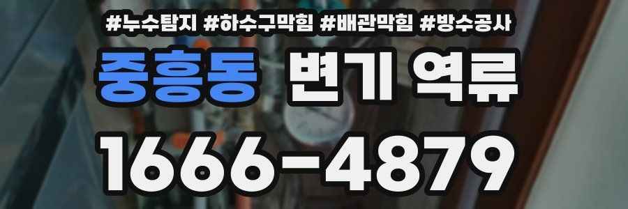 중흥동 변기 역류