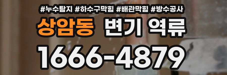 상암동 변기 역류