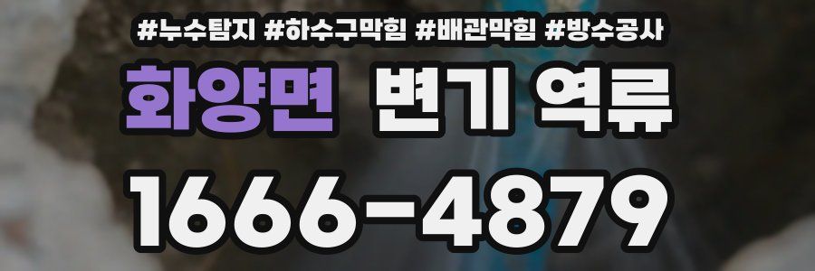 화양면 변기 역류