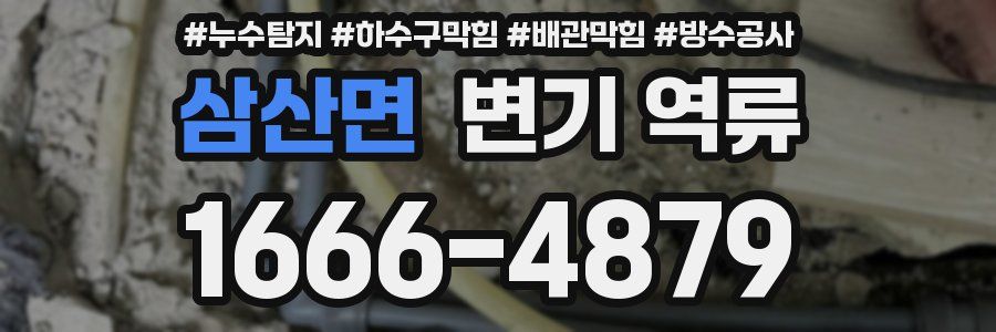 삼산면 변기 역류