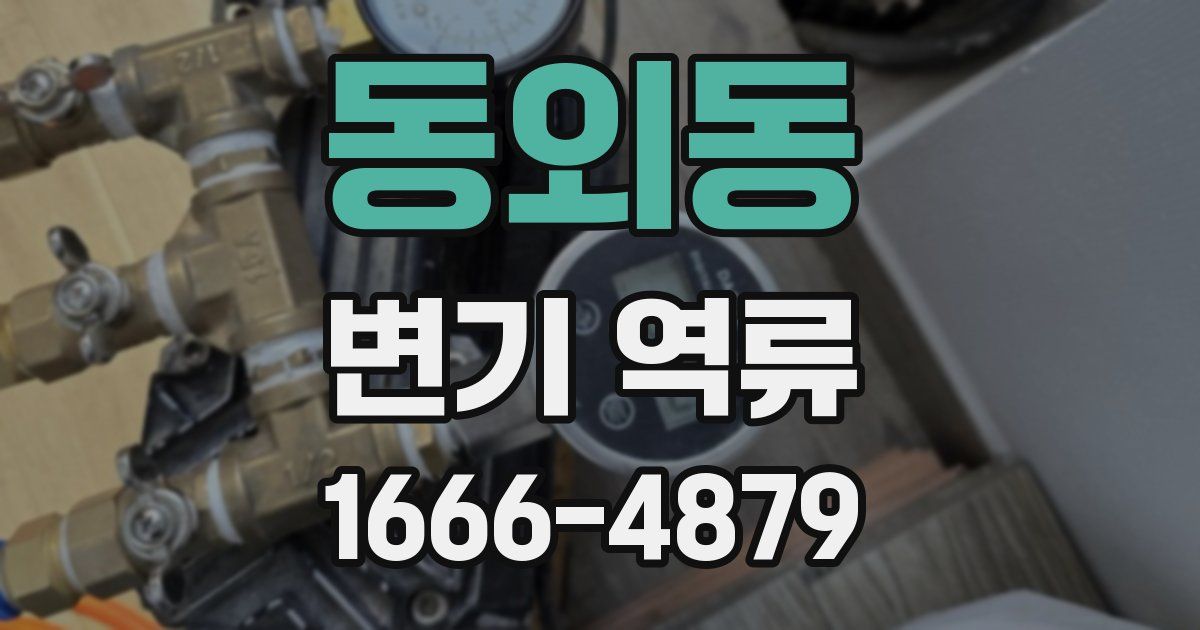 동외동 변기 역류