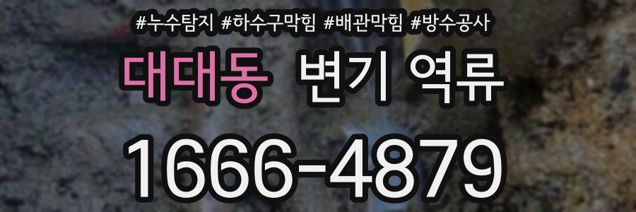 대대동 변기 역류