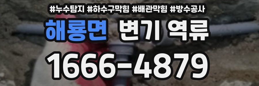 해룡면 변기 역류