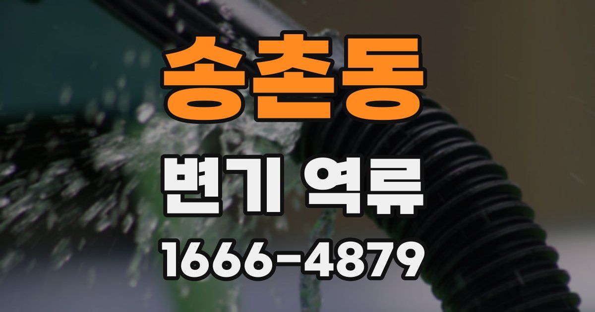 송촌동 변기 역류