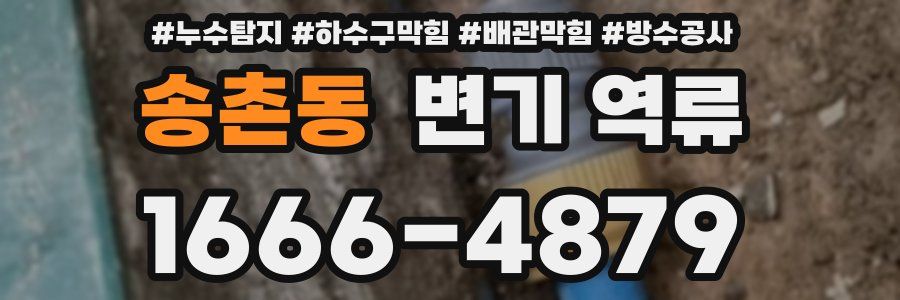송촌동 변기 역류