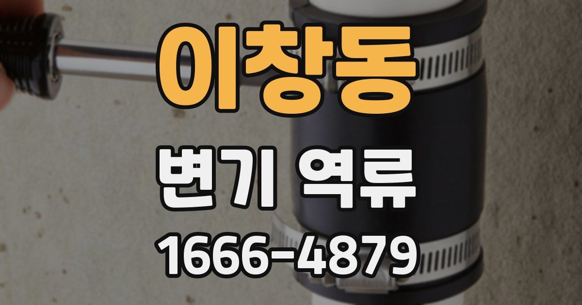 이창동 변기 역류