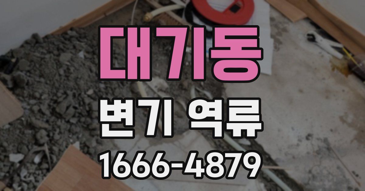 대기동 변기 역류