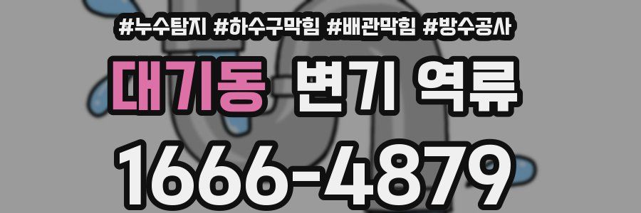 대기동 변기 역류