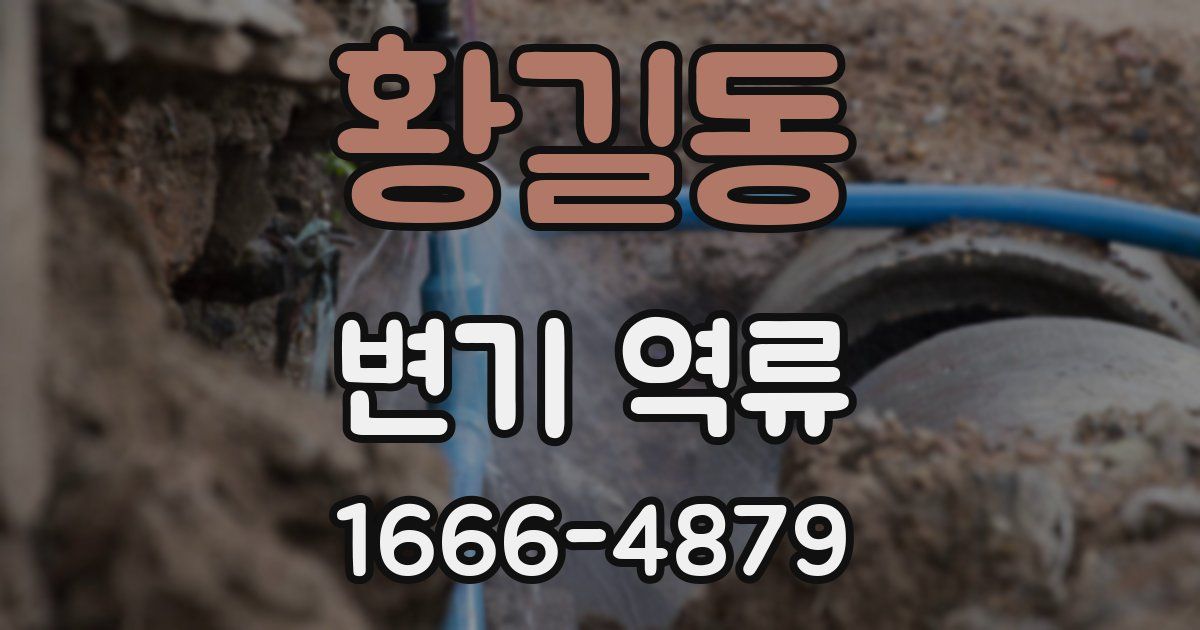 황길동 변기 역류