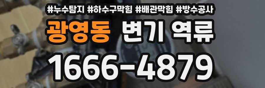 광영동 변기 역류
