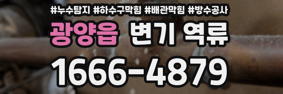 광양읍 변기 역류